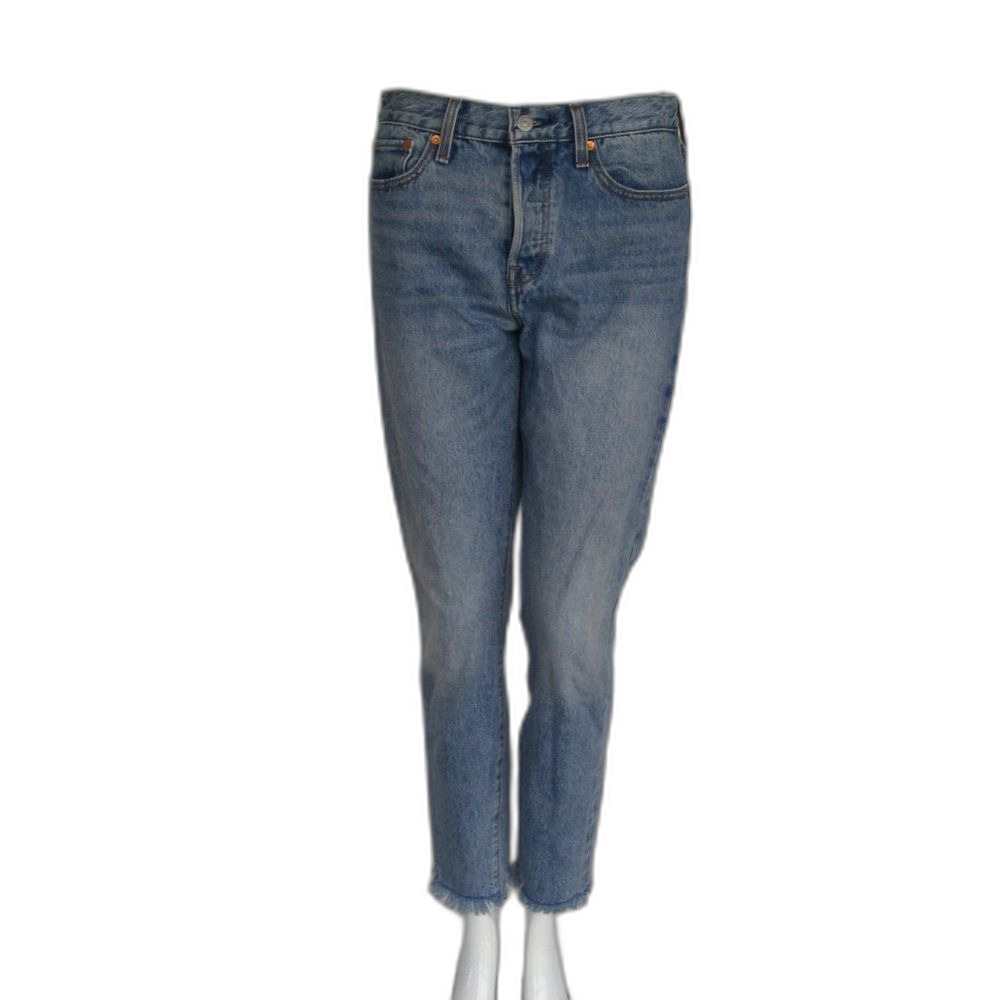 LEVI'S Jeans, 28, Wedgie, Raw cuffs/Fringe, Lighter Blue wash, Button Fly